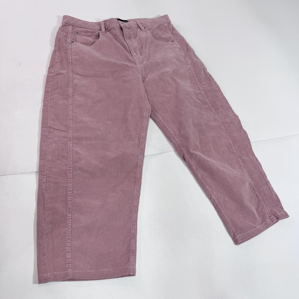 Lucky Brand Pants Womens‎ 16/33 Pink Corduroy Cropped Straight Leg Relaxed Fit